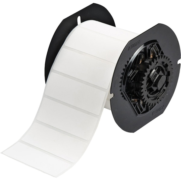 B33 Series Self-Extinguishing Polyester Labels 1 in H x 3 in W White 1500/RL